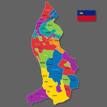 Vector map of Liechtenstein Illustrazione stock