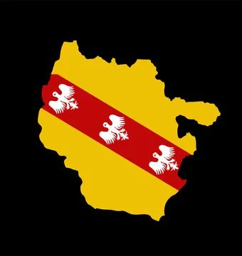 Vector map Lorraine flag province, France region. イラスト素材