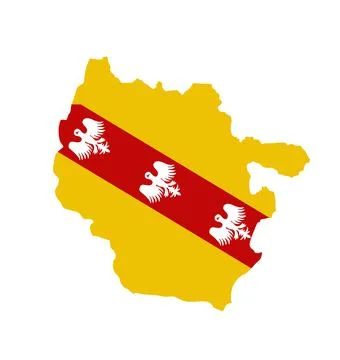Vector map Lorraine flag province, France region. Illustrazione stock