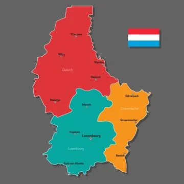 Vector map of Luxembourg Stock Illustration