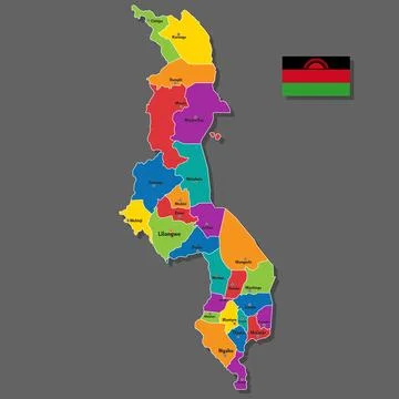 Vector map of Malawi Stock Illustration