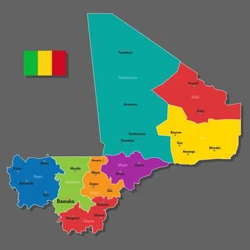 Vector map of Mali Stock Illustration
