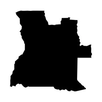 Vector map of map of angola Stock Illustration