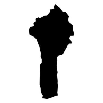 Vector map of map of benin Stock Illustration