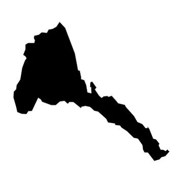 Vector map of map of eritrea Stock Illustration