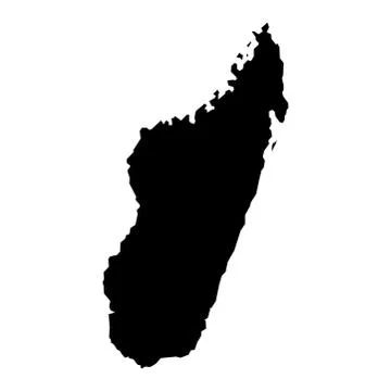 Vector map of map of madagascar Stock Illustration