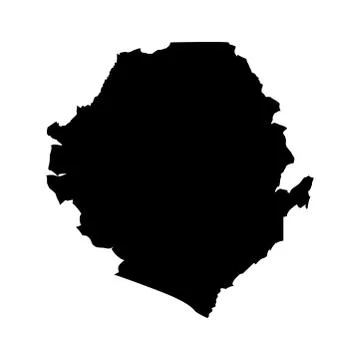 Vector map of map of sierra leone Stock Illustration