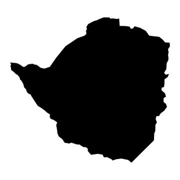 Vector map of map of simbabwe Stock Illustration