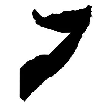 Vector map of map of somalia Stock Illustration