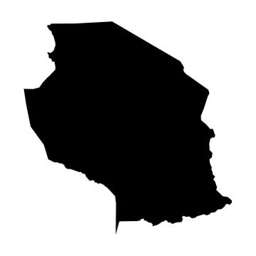 Vector map of map of tanzania Stock Illustration