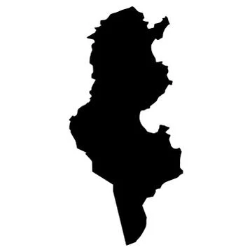 Vector map of map of tunisia Stock Illustration