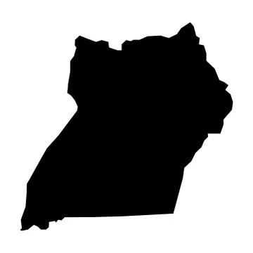 Vector map of map of uganda Stock Illustration