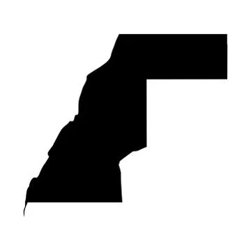 Vector map of map of western sahara Stock Illustration