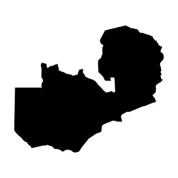 Vector map of map of zambia Stock Illustration