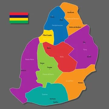 Vector map of Mauritius Illustrazione stock