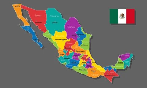 Vector map of Mexico Stock Illustration