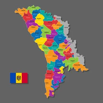 Vector map of Moldova Illustrazione stock