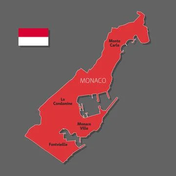 Vector map of Monaco Stock Illustration