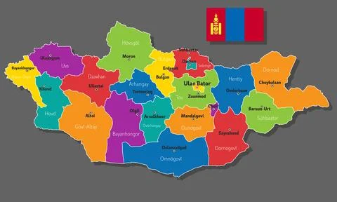 Vector map of Mongolia Stock Illustration