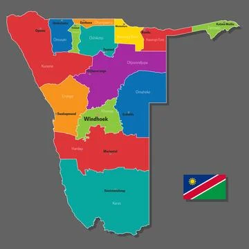 Vector map of Namibia Stock Illustration
