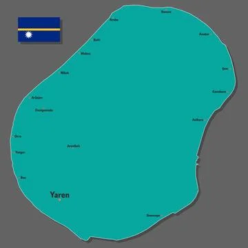 Vector map of Nauru Stock Illustration