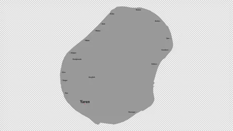 Vector map of Nauru with names of cities and with borders city Stock Footage 331518127