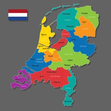 Vector map of Netherlands Stock Illustration