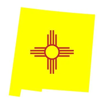 Vector map of New Mexico. High detailed illustration. Country of the United S Illustrazione stock