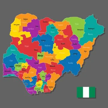 Vector map of Nigeria Stock Illustration