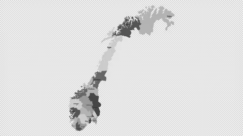 Vector map of Norway with names of cities and with borders city Stock Footage 330267244