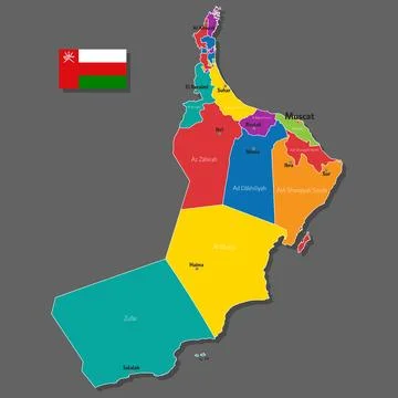 Vector map of Oman Stock Illustration