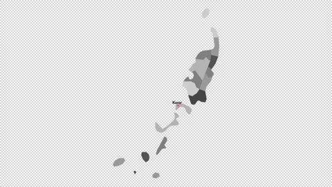 Vector map of Palau with names of cities and with borders city Stock Footage 331137592