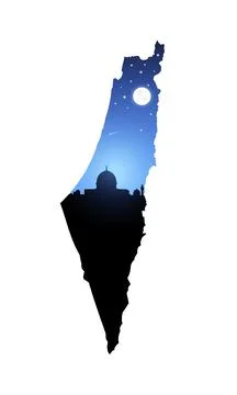 Vector map of palestine. Vector illustration Stock Illustration