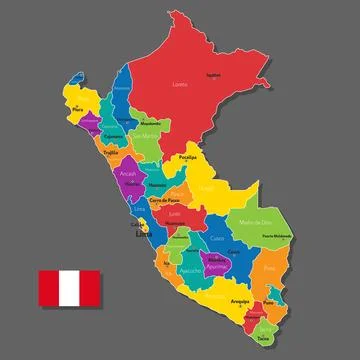 Vector map of Peru Stock Illustration