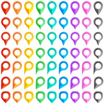 Vector Map Pins Pointer vector set Stock Illustration