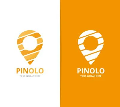 Vector of map pointer logo combination. GPS locator and pin symbol or icon Stock Illustration