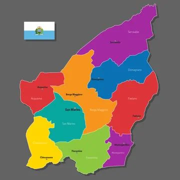 Vector map of San Marino Stock Illustration