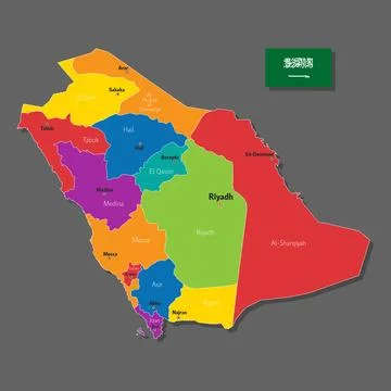 Vector map of Saudi Arabia Stock Illustration