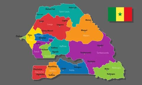 Vector map of Senegal Stock Illustration