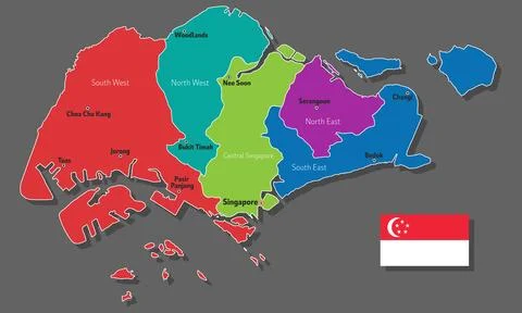 Vector map of Singapore Stock Illustration