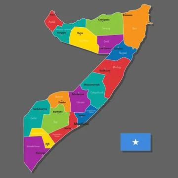 Vector map of Somalia Stock Illustration