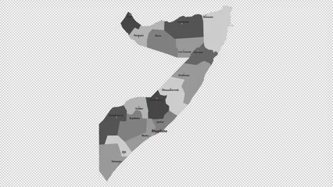 Vector map of Somalia with names of cities and with borders city Stock Footage 331518244