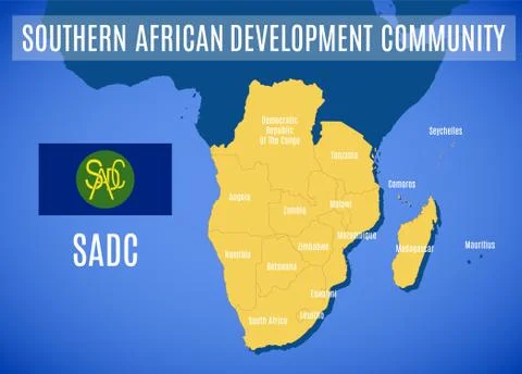 Vector map of the Southern African Development Community (SADC) Illustration