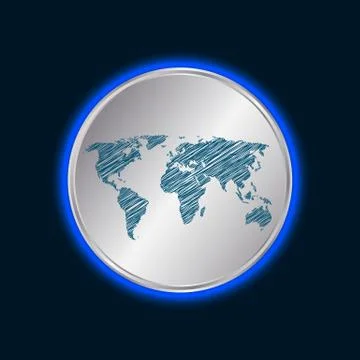 Vector map with special sketch design Stock Illustration