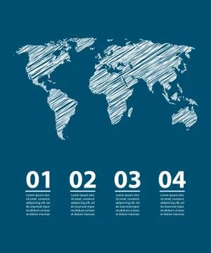 Vector map with special sketch design Illustrazione stock