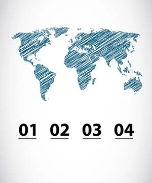 Vector map with special sketch design Stock Illustration