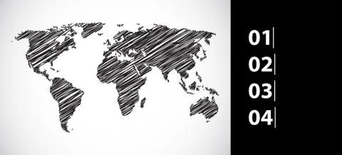 Vector map with special sketch design Stock Illustration