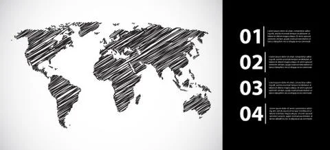 Vector map with special sketch design Stock Illustration