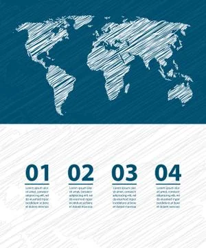 Vector map with special sketch design Stock Illustration