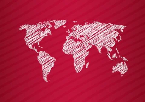 Vector map with special sketch design Stock Illustration